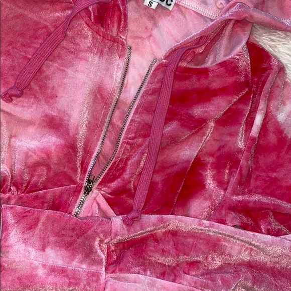 Velvet Tie Dye Cropped Jacket - Picture 2 of 5